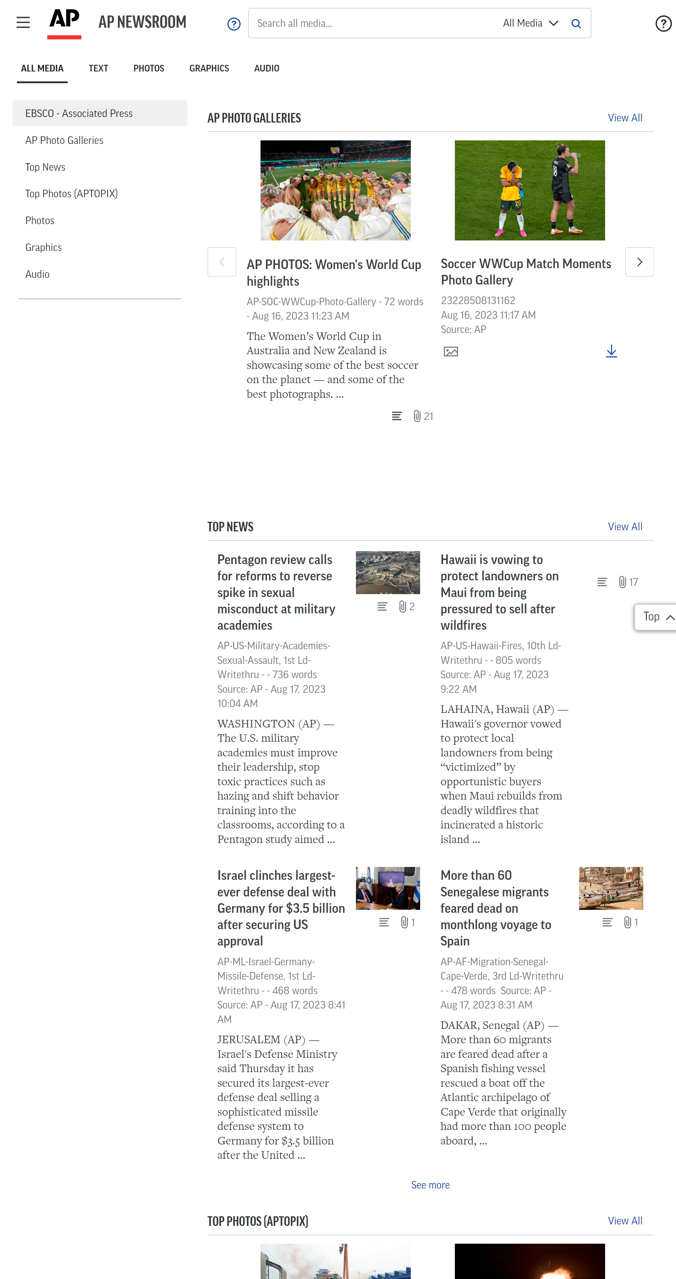 Course News Media From AP Newsroom